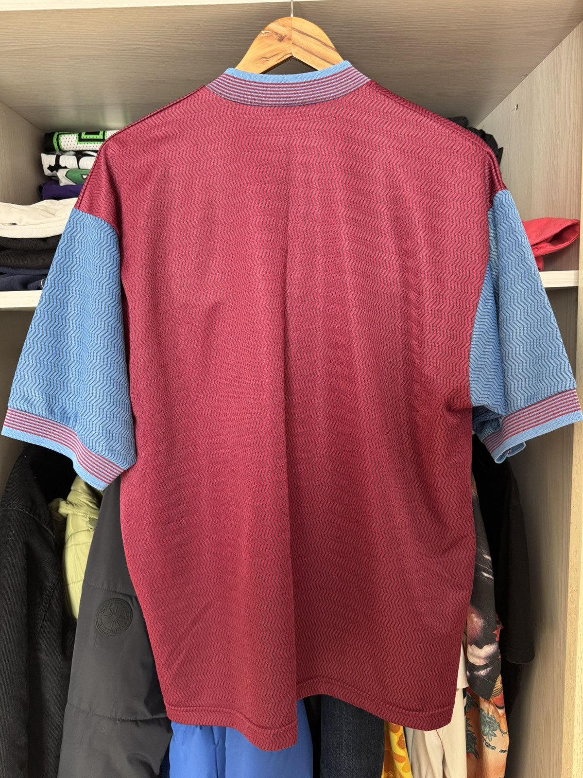 Reebok Vintage Aston Villa 1997-1998 Home Soccer Jersey Kit Shirt Size US L / EU 52-54 / 3 - 4 Thumbnail