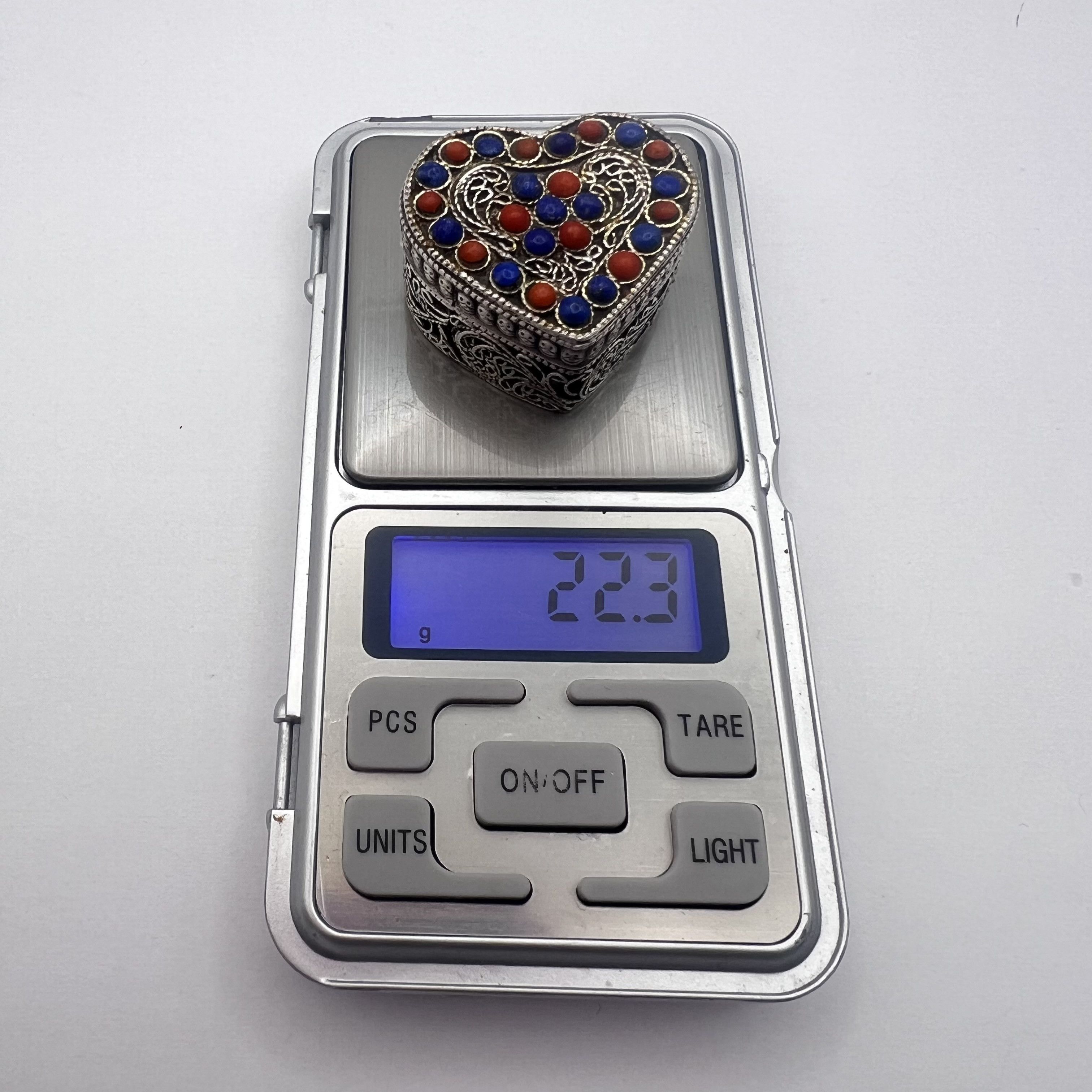 Vintage Vintage Sterling Silver 925 Filigree Heart Trinket Pill Box Size ONE SIZE - 10 Thumbnail