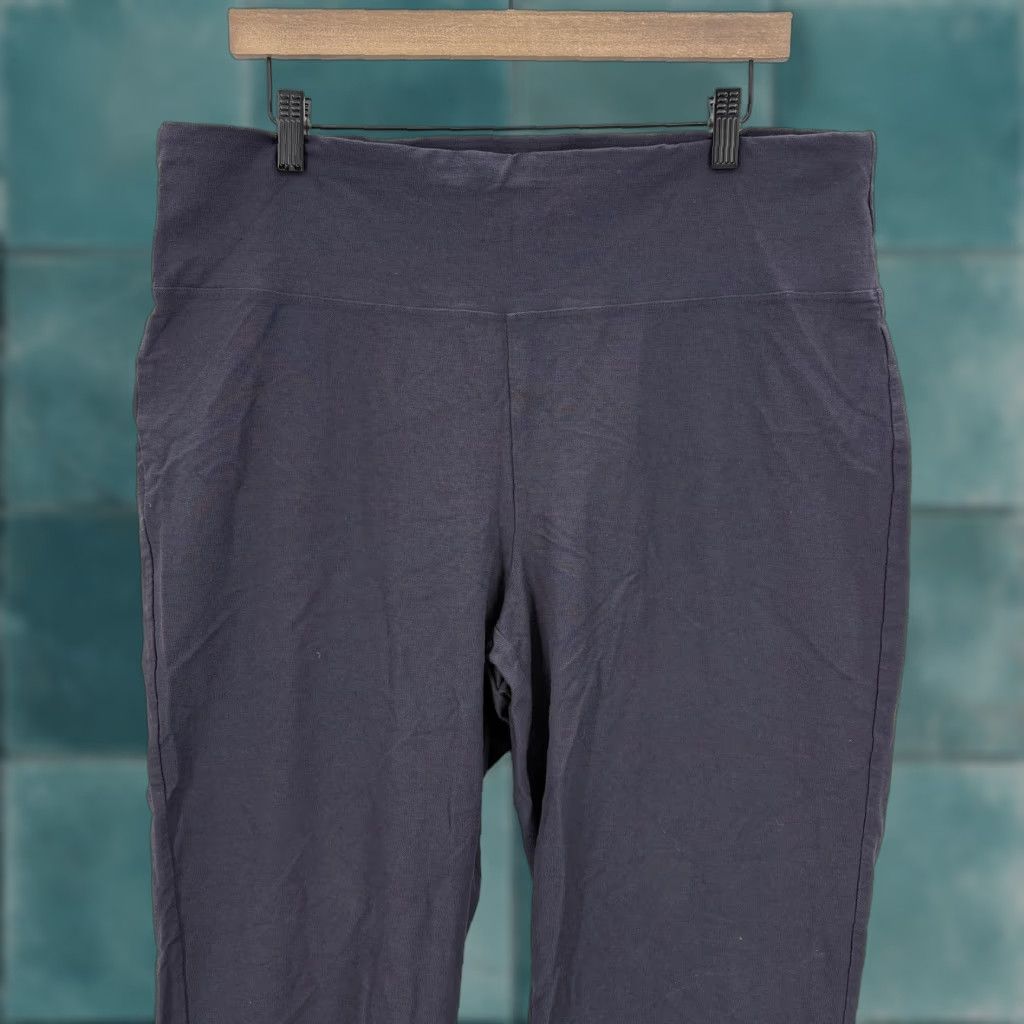 Eileen Fisher Eileen Fisher Ponte Ankle Pants Womens XL Blue Tapered Pull On Stretch Casual Size 40" / US 18 - 1 Thumbnail