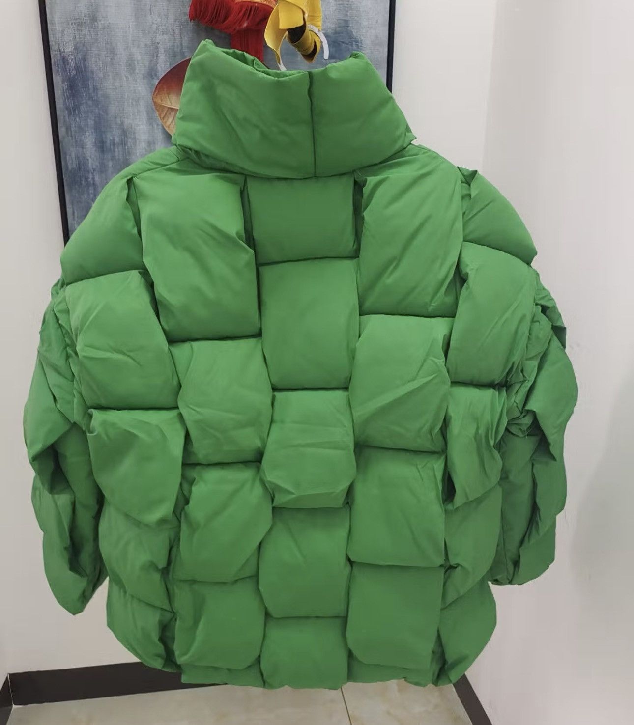 Japanese Brand × Vintage Quilted high fashion green puffer jacket streetwear Size US L / EU 52-54 / 3 - 6 Thumbnail