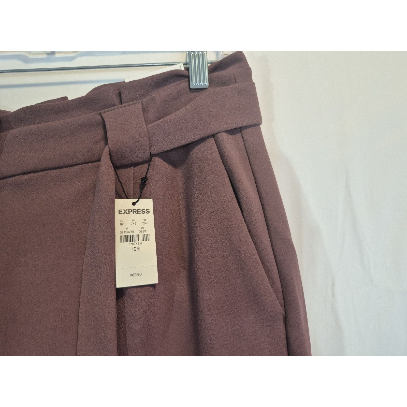 Express New W Tags Express Ankle High Rise *IN BROWN* 10R Pants Size 32" / US 10 / IT 46 - 5 Thumbnail