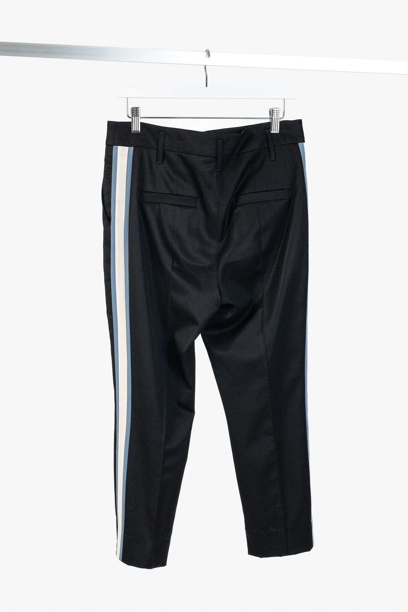 DOROTHEE SCHUMACHER Dorothee Schumacher Wool Cropped Tuxedo-Stripe Trousers Size 31" - 2 Thumbnail