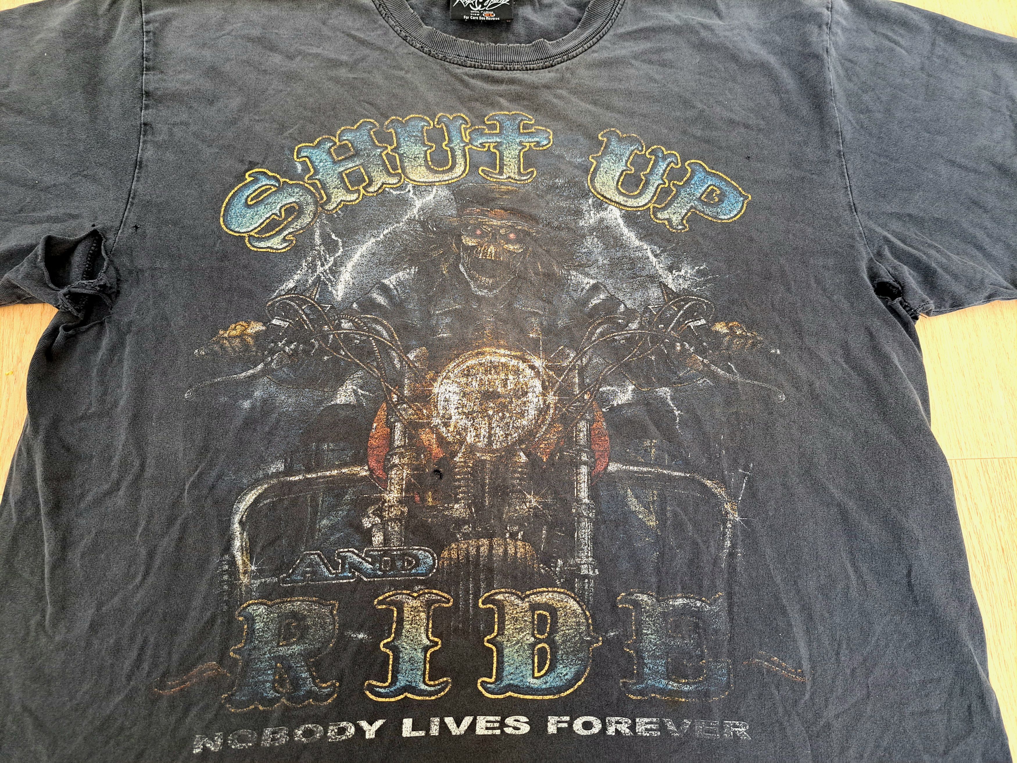 Band Tees × Vintage Destroyed Rock Jang metal motors tee hard Rock XL t-shirt Size US XL / EU 56 / 4 - 3 Thumbnail