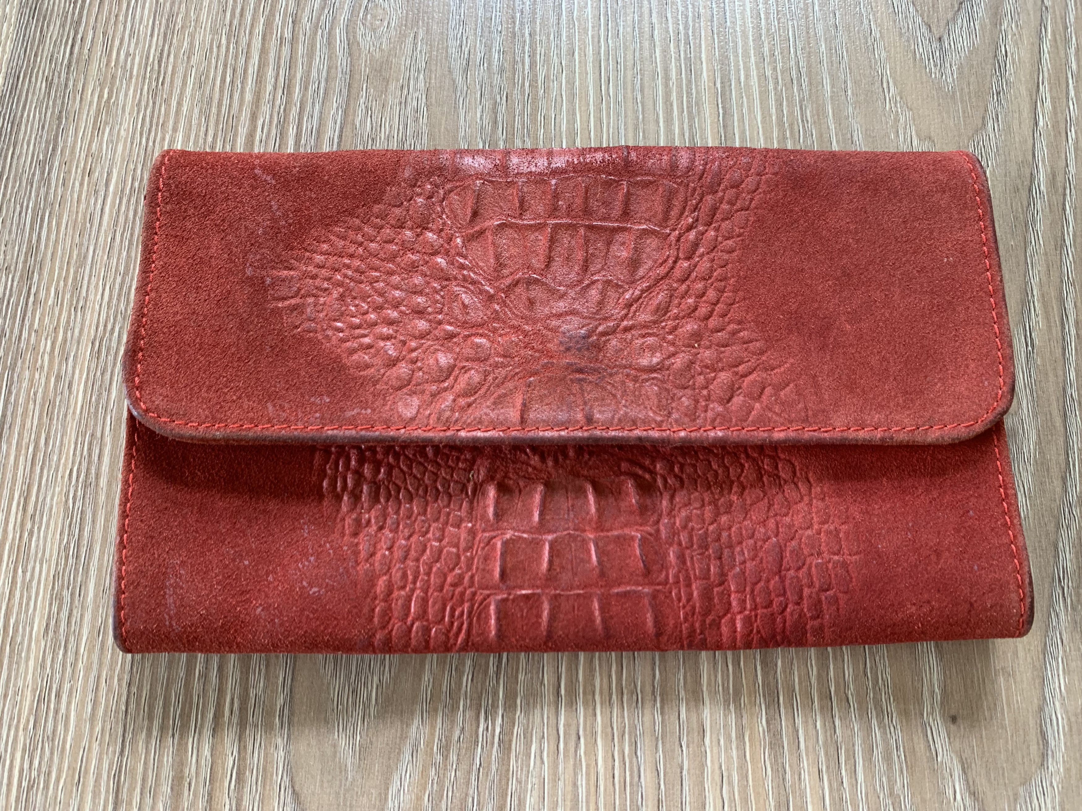 Designer Borse In Pelle Crocodile Genuine Leather Red Clutch Size ONE SIZE - 4 Thumbnail