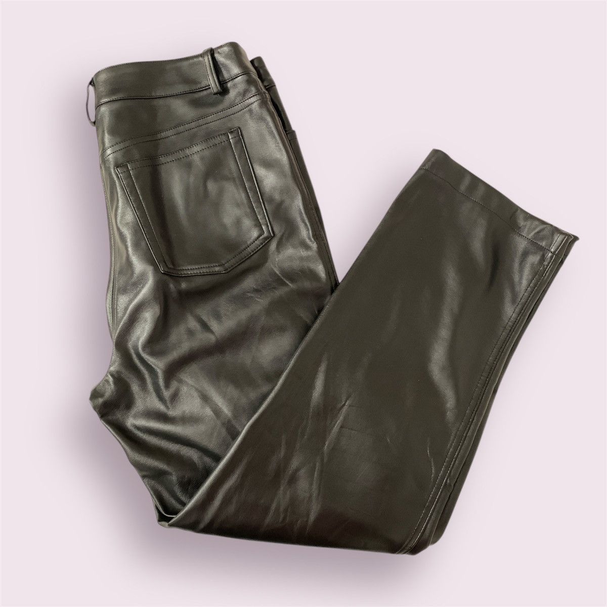 Nicole Miller Nicole Miller Black Faux Leather Pants Size 28" / US 6 / IT 42 - 1 Thumbnail