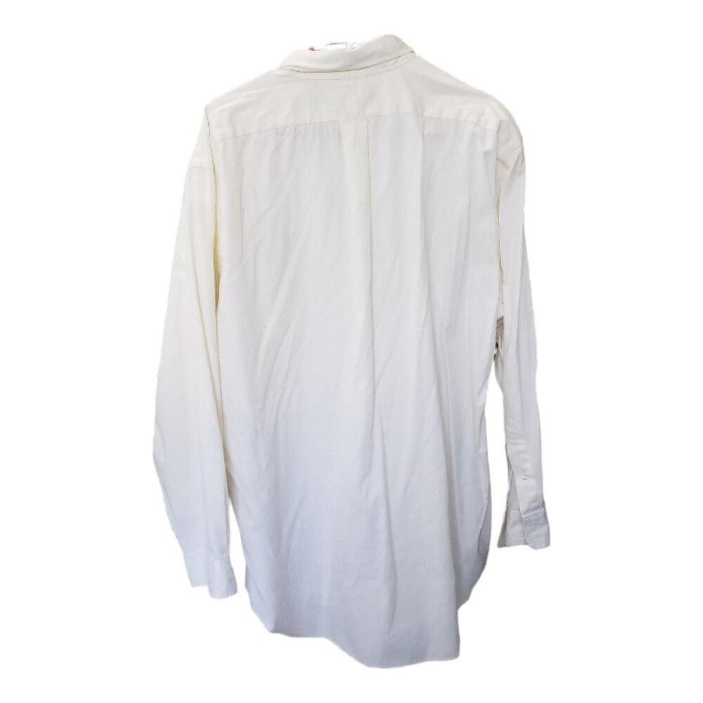 Designer CT1532 Ralph Lauren Men's Off White Shirt 16.5-34 Size US M / EU 48-50 / 2 - 3 Thumbnail