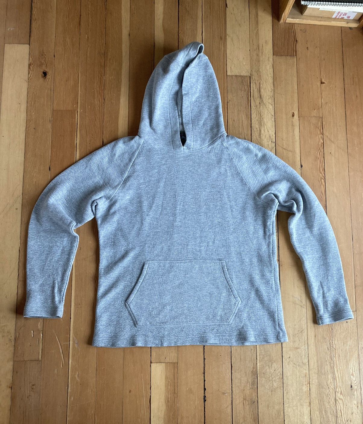 image of Wings Horns Cabin Fleece Hoodie in Grey, Men's (Size Large)