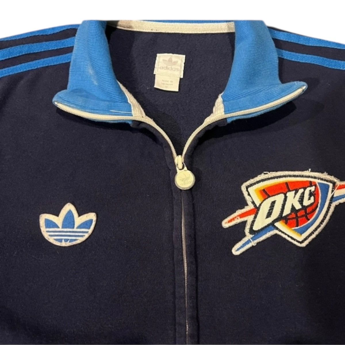 Adidas Vintage 2012 OKC Thunder Zip Up Fleece Size US M / EU 48-50 / 2 - 1 Thumbnail
