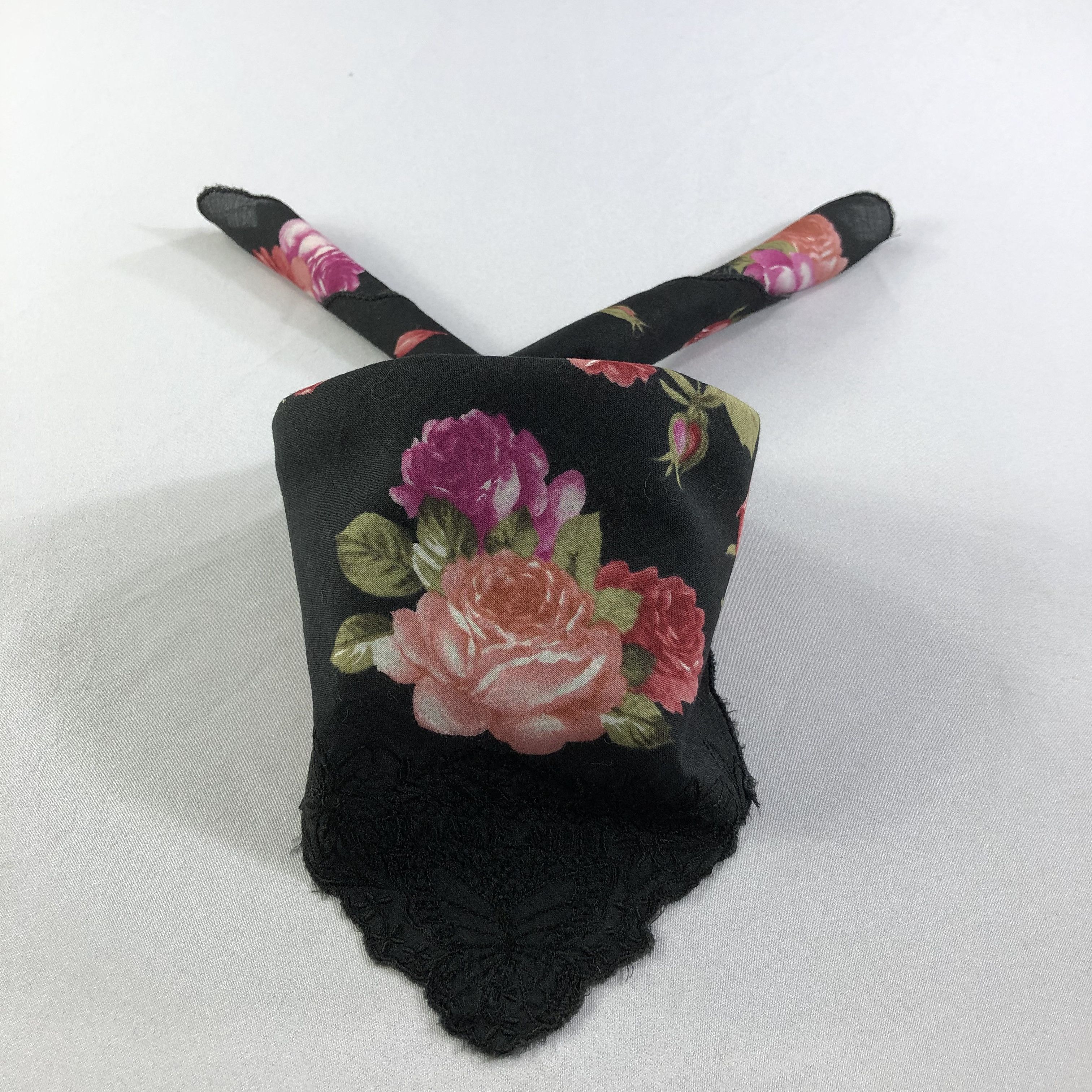Hanae Mori Hanae Mori Floral Handkerchief Neckerchief Bandana H1715 Size ONE SIZE - 1 Thumbnail