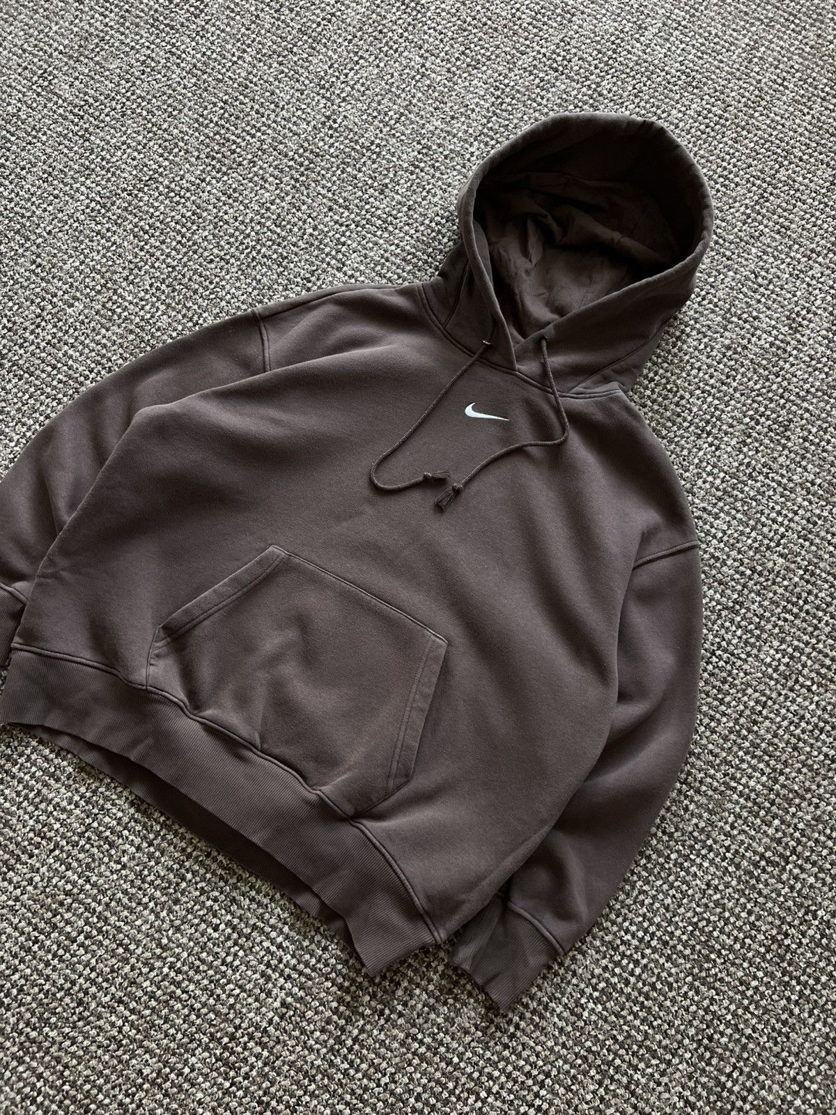 Nike Nike Brown Center Swoosh Hoodie Y2K Vintage Size US M / EU 48-50 / 2 - 3 Thumbnail