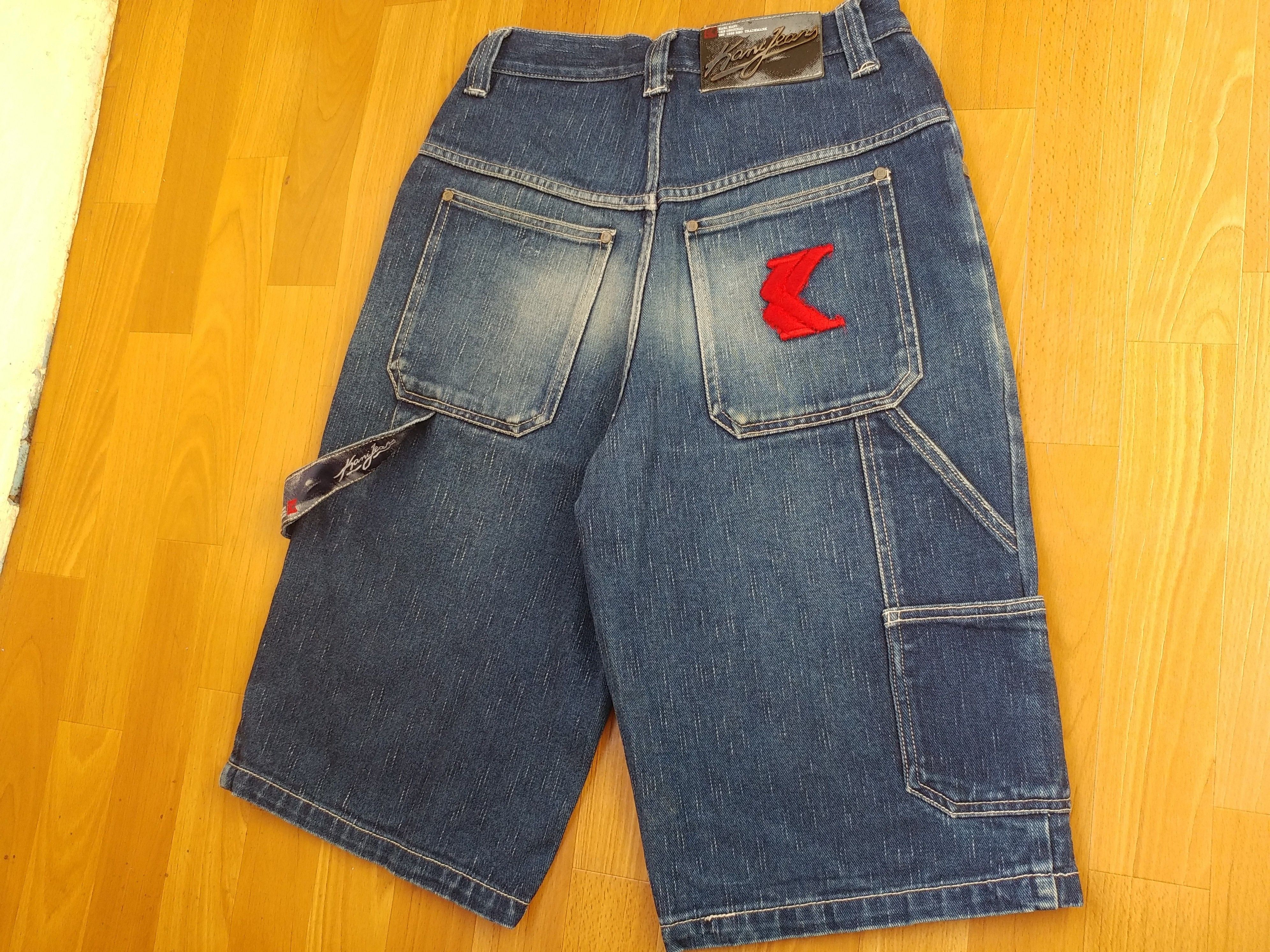 Karl Kani KARL KANI shorts, vintage hip hop baggy jeans, 90s size W 26 Size US 26 / EU 42 - 3 Thumbnail