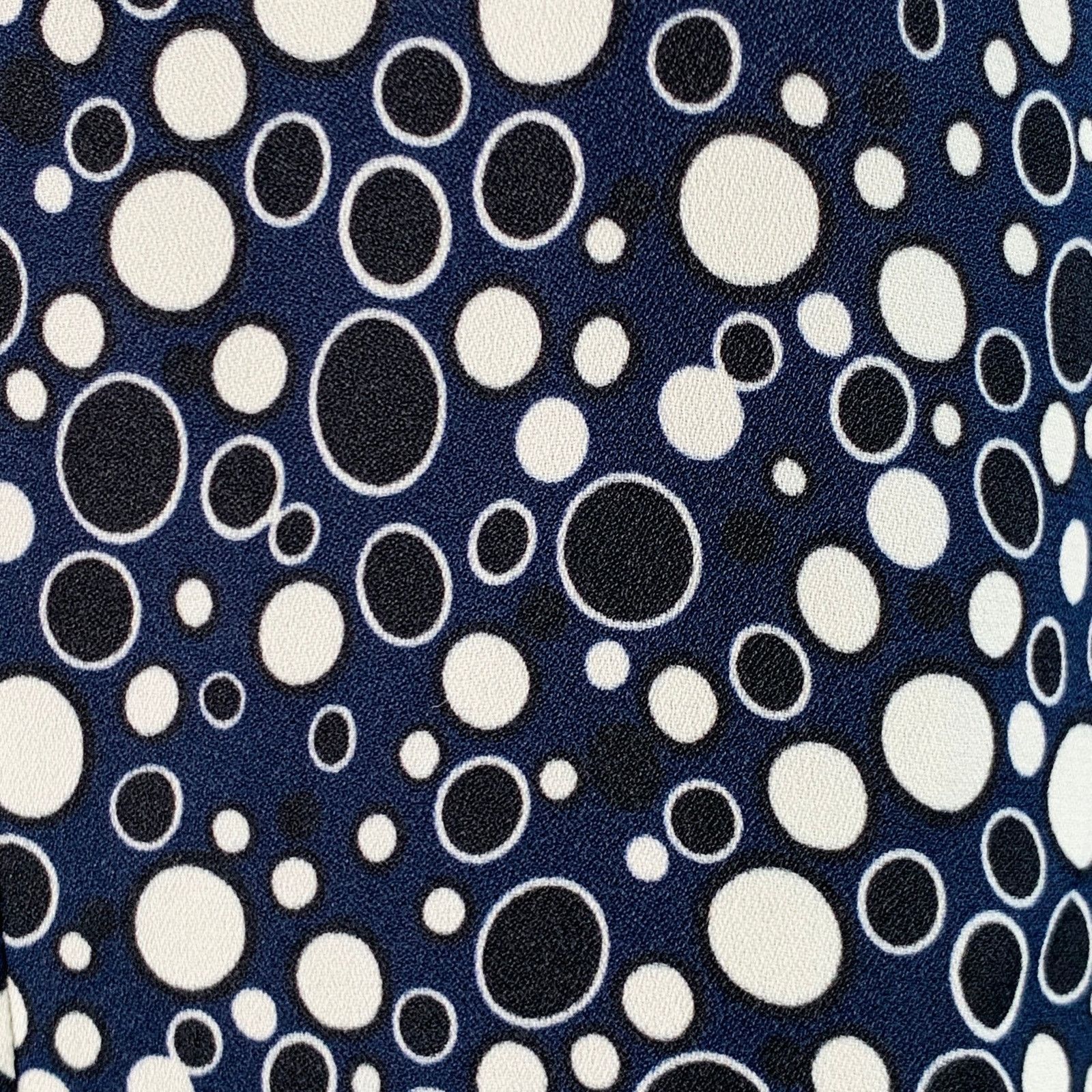 Marni MARNI Size 4 Navy Black Viscose Circles Bow Blouse Size S / US 4 / IT 40 - 2 Thumbnail