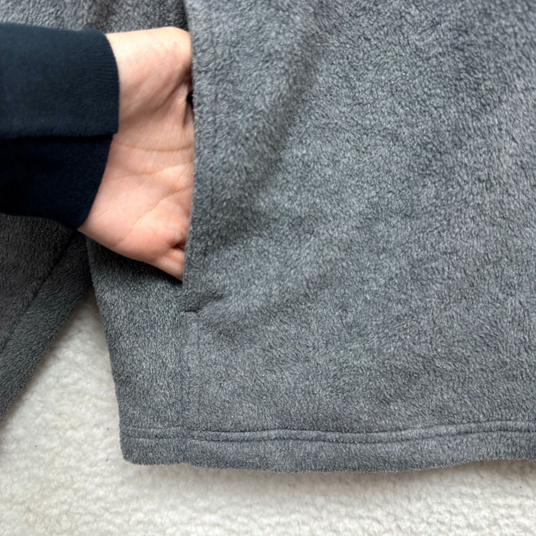 Old Navy VINTAGE Old Navy Sweater XL Gray Fleece 1/4 Zip Spellout Logo Mock Neck Mens Womens Gift-ready Size XL / US 12-14 / IT 48-50 - 4 Thumbnail