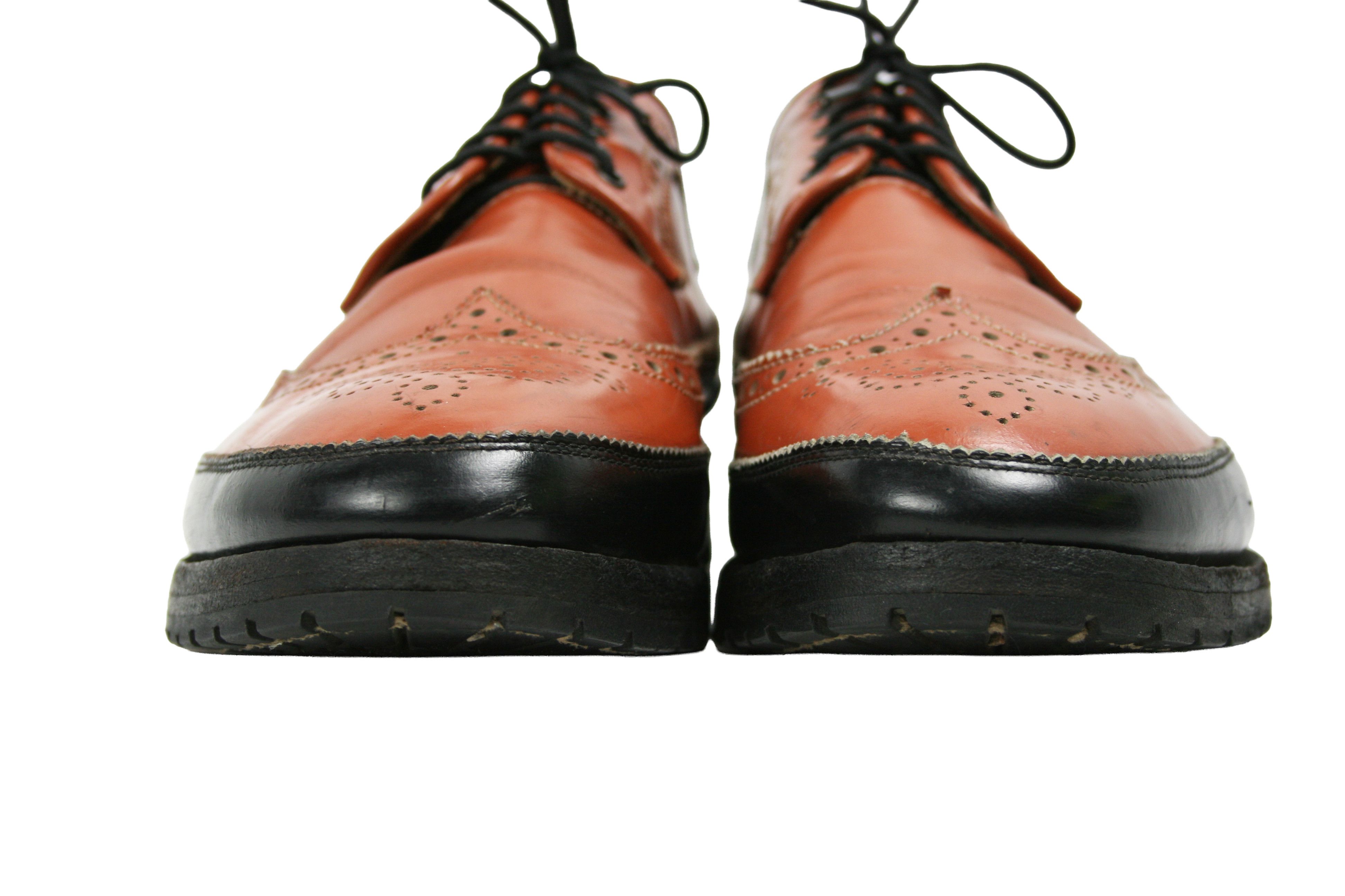 Dsquared2 00S Brogue Wingtip Leather Boots Vintage Size US 10 / EU 43 - 4 Thumbnail