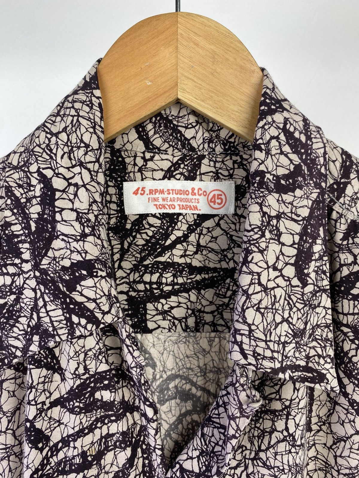 45rpm 45RPM Studio Japan Abstract Print Rayon Shirt Made in Japan Size US XL / EU 56 / 4 - 7 Thumbnail