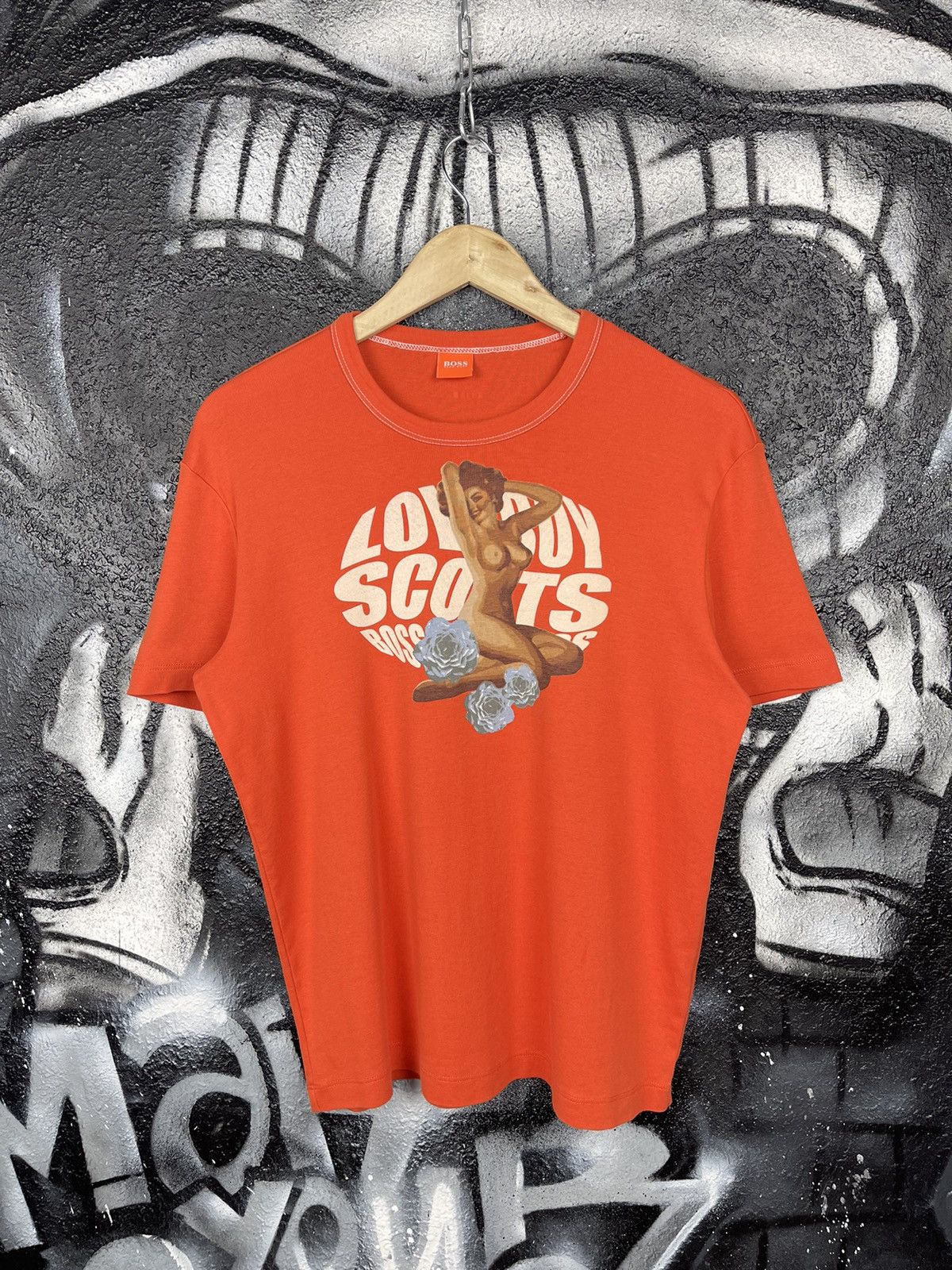 Hugo Boss Hugo Boss Y2K Orange Cotton Lady’s Front Printed Logo T-Shirt Size Large Size L / US 10 / IT 46 - 3 Thumbnail