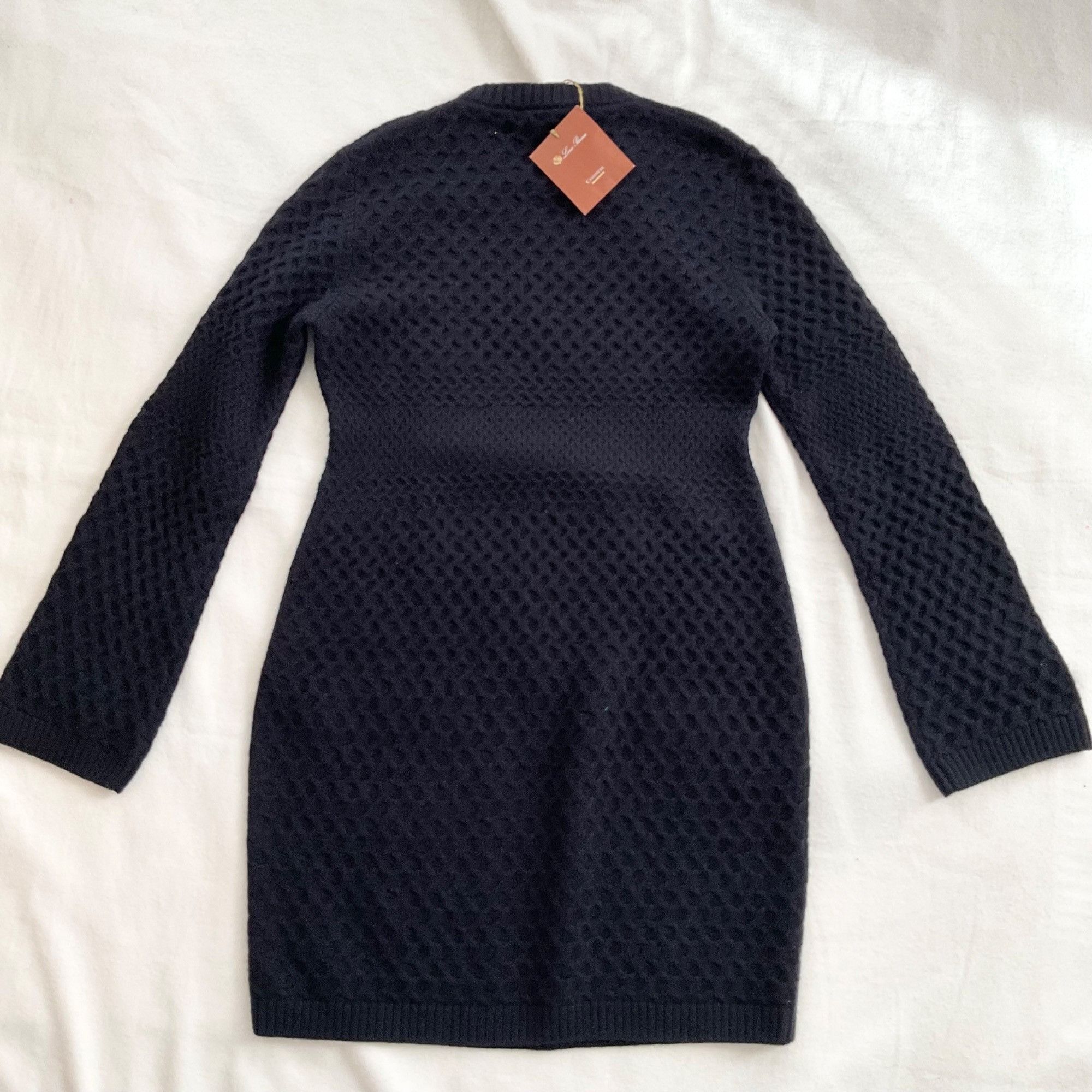 Loro Piana NWT LORO PIANA soft cashmere navy blue sweater knitted dress Size XS / US 0-2 / IT 36-38 - 2 Thumbnail