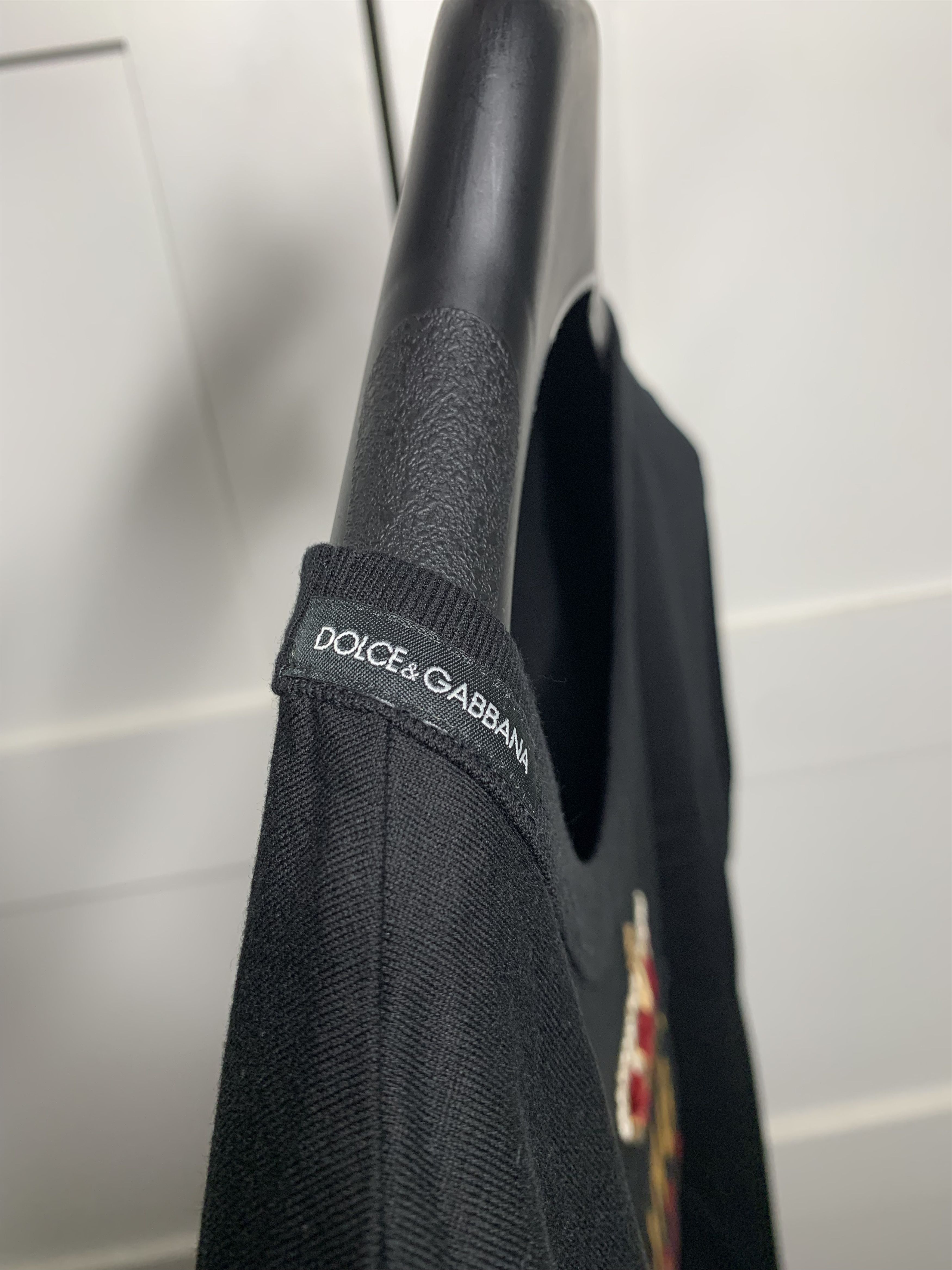 Dolce & Gabbana Dolce&Gabbana Black Calfskin King Crown Patch T-Shirt Size US S / EU 44-46 / 1 - 8 Thumbnail