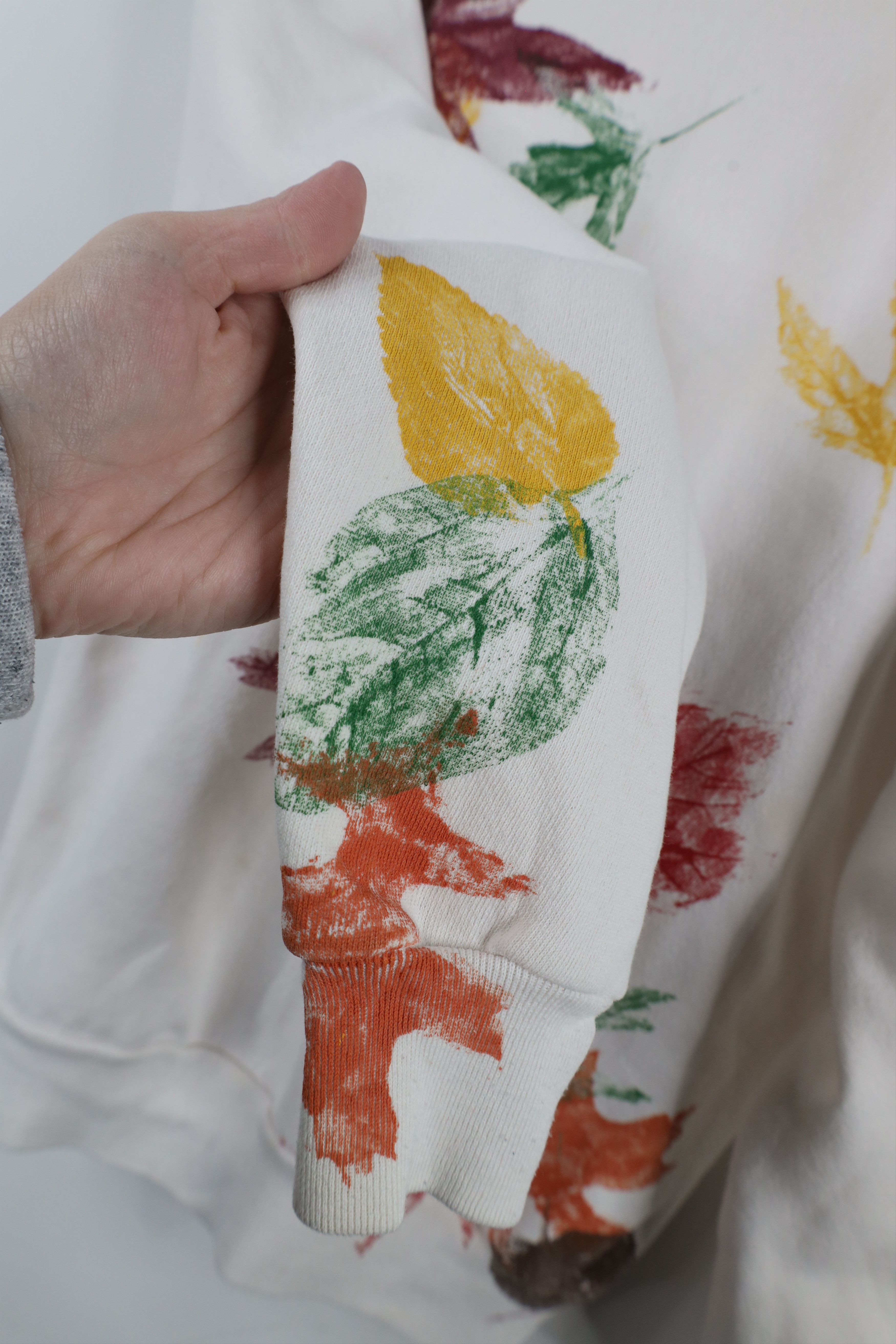 Vintage Vintage 80s 90s Streetwear Nature Leaf Stamp Sweatshirt USA Size L / US 10 / IT 46 - 6 Thumbnail