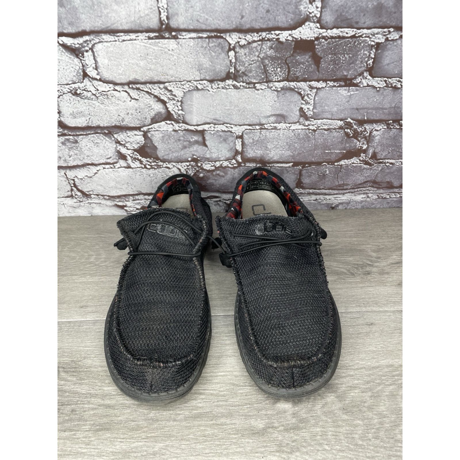 Other Hey Dude Shoes Wally Sox Comfortable Jet Black Gray Slip On Size US 10 / EU 43 - 15 Thumbnail