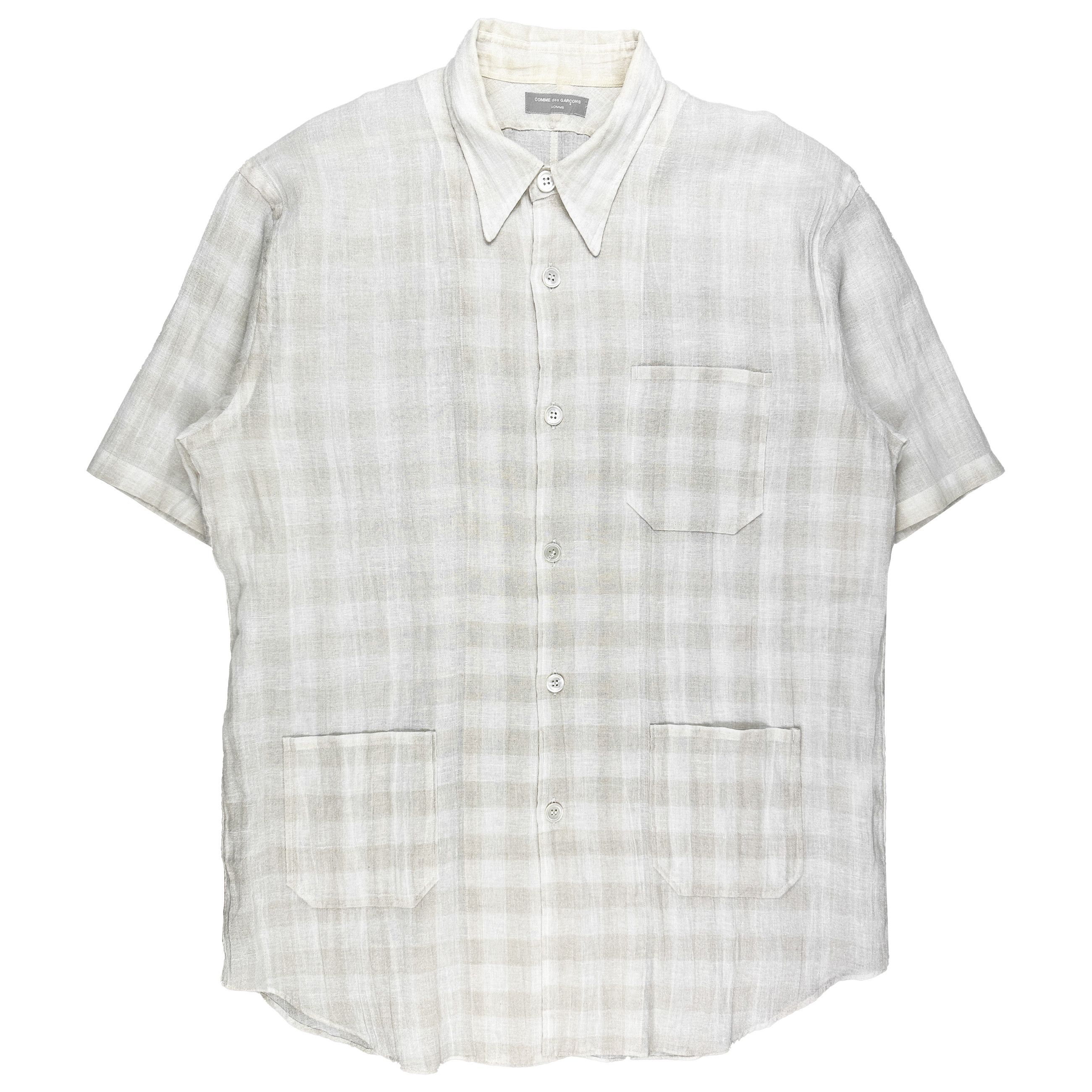 Comme des Garcons Homme Plus 90s Plaid Short Sleeve Shirt Size US L / EU 52-54 / 3 - 1 Preview