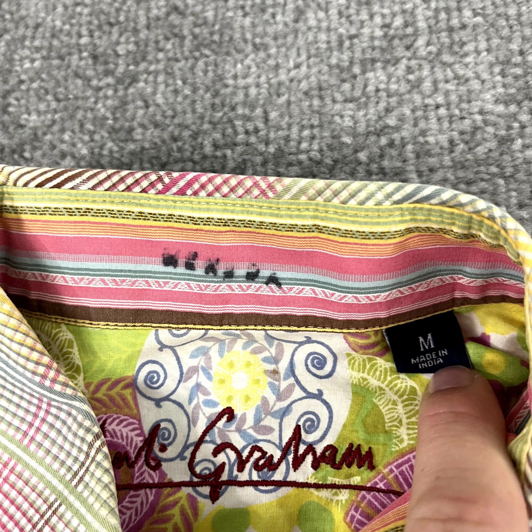 Robert Graham VINTAGE Robert Graham Shirt Men Medium Striped Abstract Disco Flip Cuff Button-Up Casual Formal Preppy Size US M / EU 48-50 / 2 - 2 Thumbnail