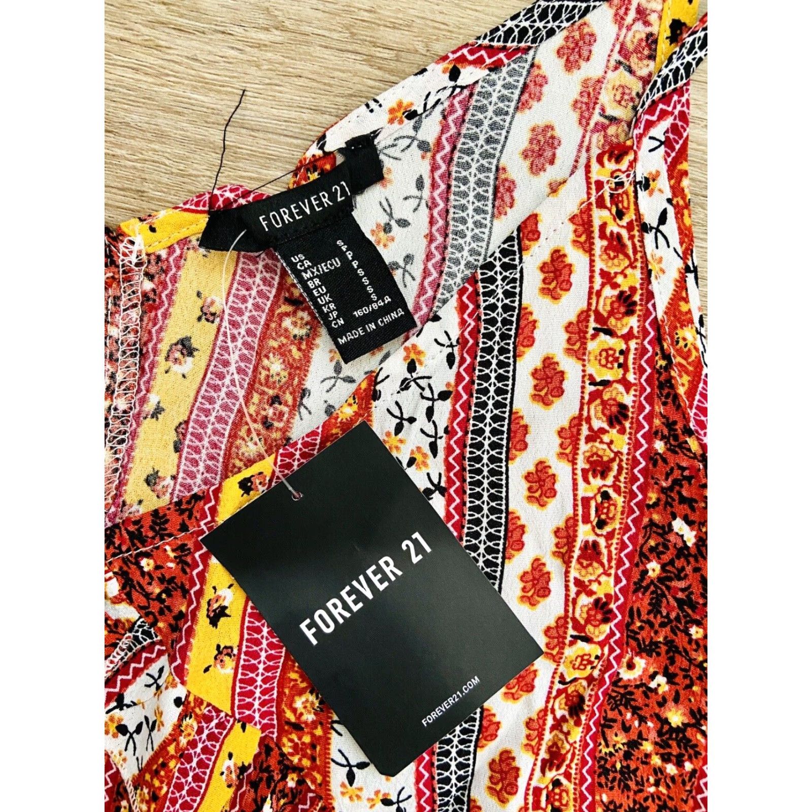 Forever 21 FOREVER 21 Bohemian Maxi Dress Multicolor Striped Sleeveless V-Neck Size Small Womens Size S / US 4 / IT 40 - 3 Thumbnail
