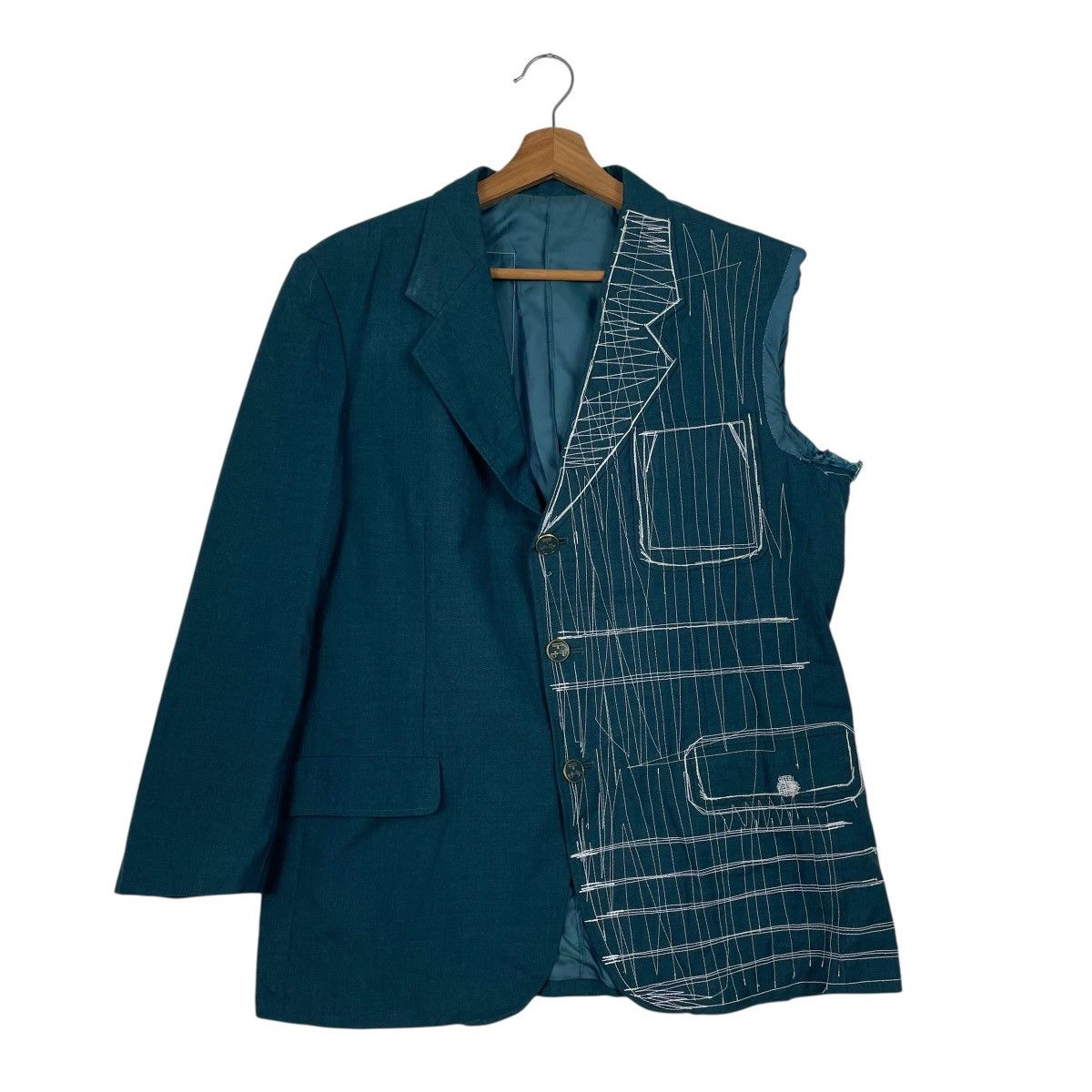 Japanese Brand Nice Design Arty Print With Colourful Stroke Blazer Jacket Size US M / EU 48-50 / 2 - 1 Thumbnail