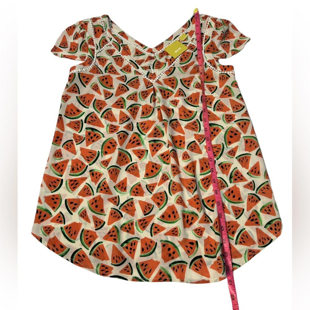 Designer Anthropologie l Maeve Picnic Days Watermelon Top 0 Size XS / US 0-2 / IT 36-38 - 4 Thumbnail