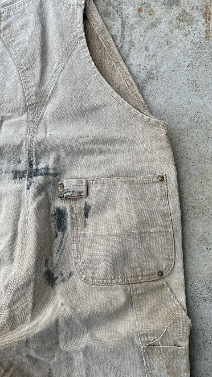 Carhartt Carhartt 1989 Painter Trashed Farmer Bib Overall Size US 39 - 9 Thumbnail