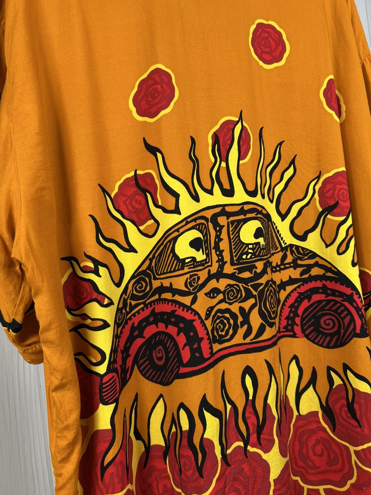 Mambo Very Rare Mambo Loud by Gerry Wedd Roses Fire Sun Shirt XL Size US XL / EU 56 / 4 - 3 Thumbnail