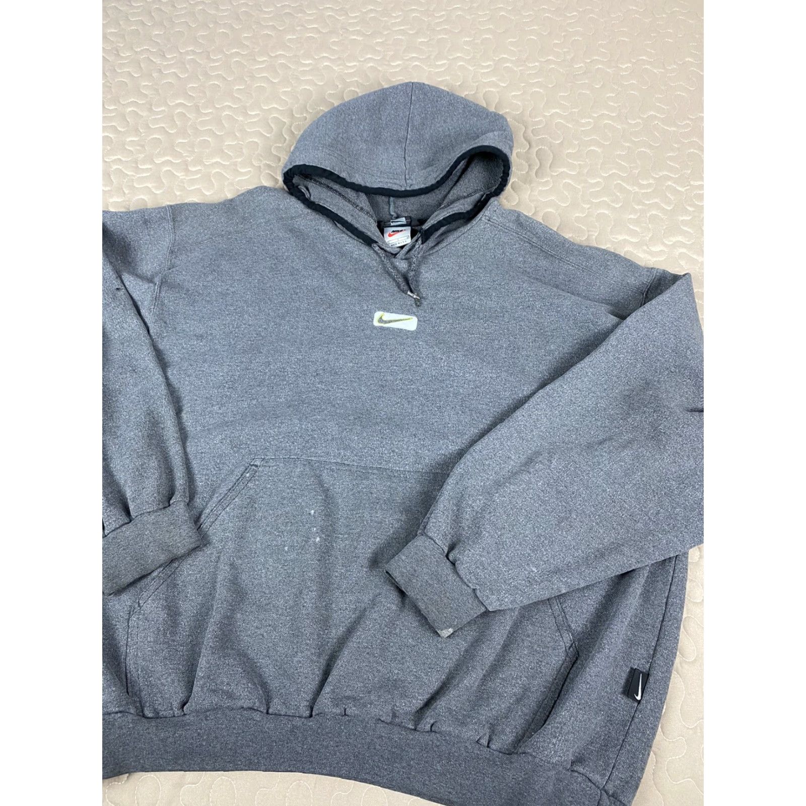 Nike VINTAGE Nike Air Hoodie Sweatshirt Men L Gray USA Swoosh Pullover Size US L / EU 52-54 / 3 - 6 Thumbnail