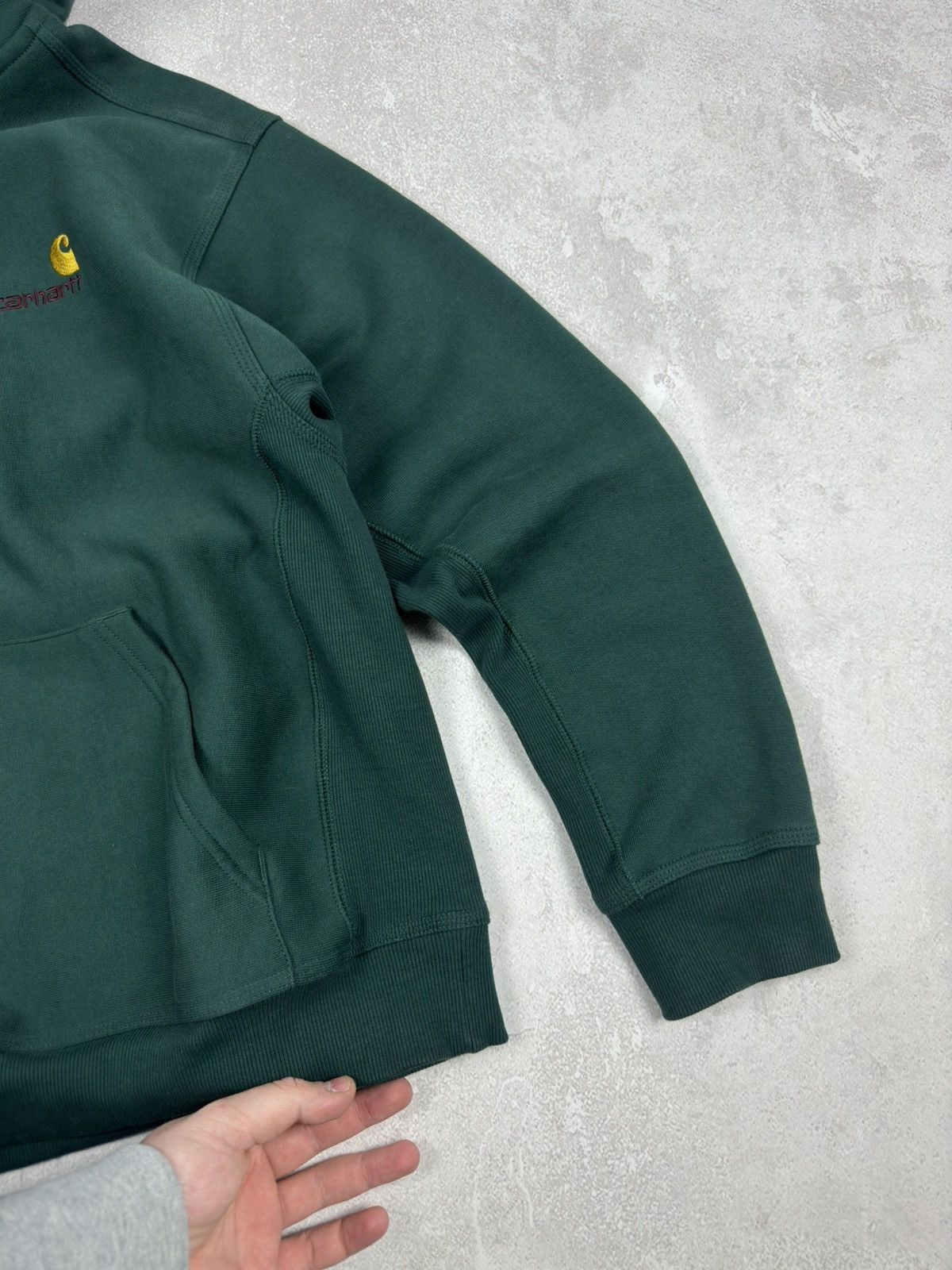 Carhartt Wip Carhartt WIP American Script Sweatshirt Green Hoodie Y2K Size US S / EU 44-46 / 1 - 4 Thumbnail
