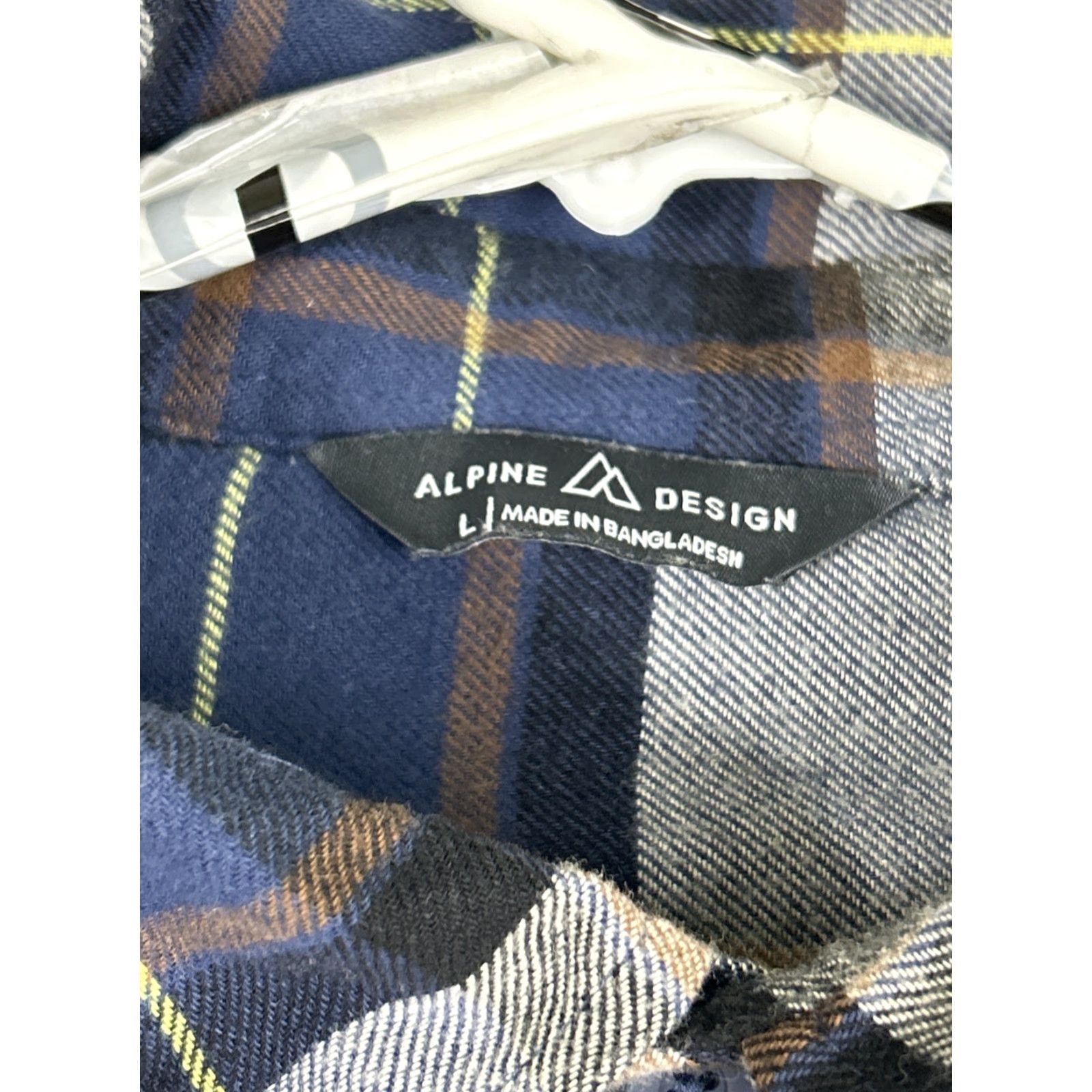 Vintage Alpine Design Button-Up Shirt Mens L Plaid Lightweight Flannel Cotton Blend Blue Gray Size US L / EU 52-54 / 3 - 6 Thumbnail