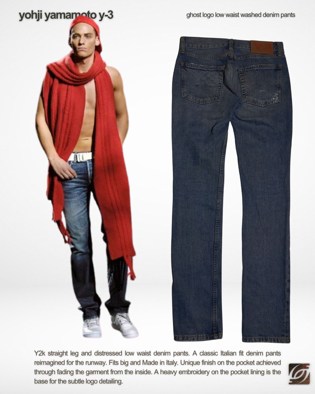 Y-3 FW06 Yohji Yamamoto Ghost Pocket Low Waist Denim Pants Size US 28 / EU 44 - 1 Thumbnail