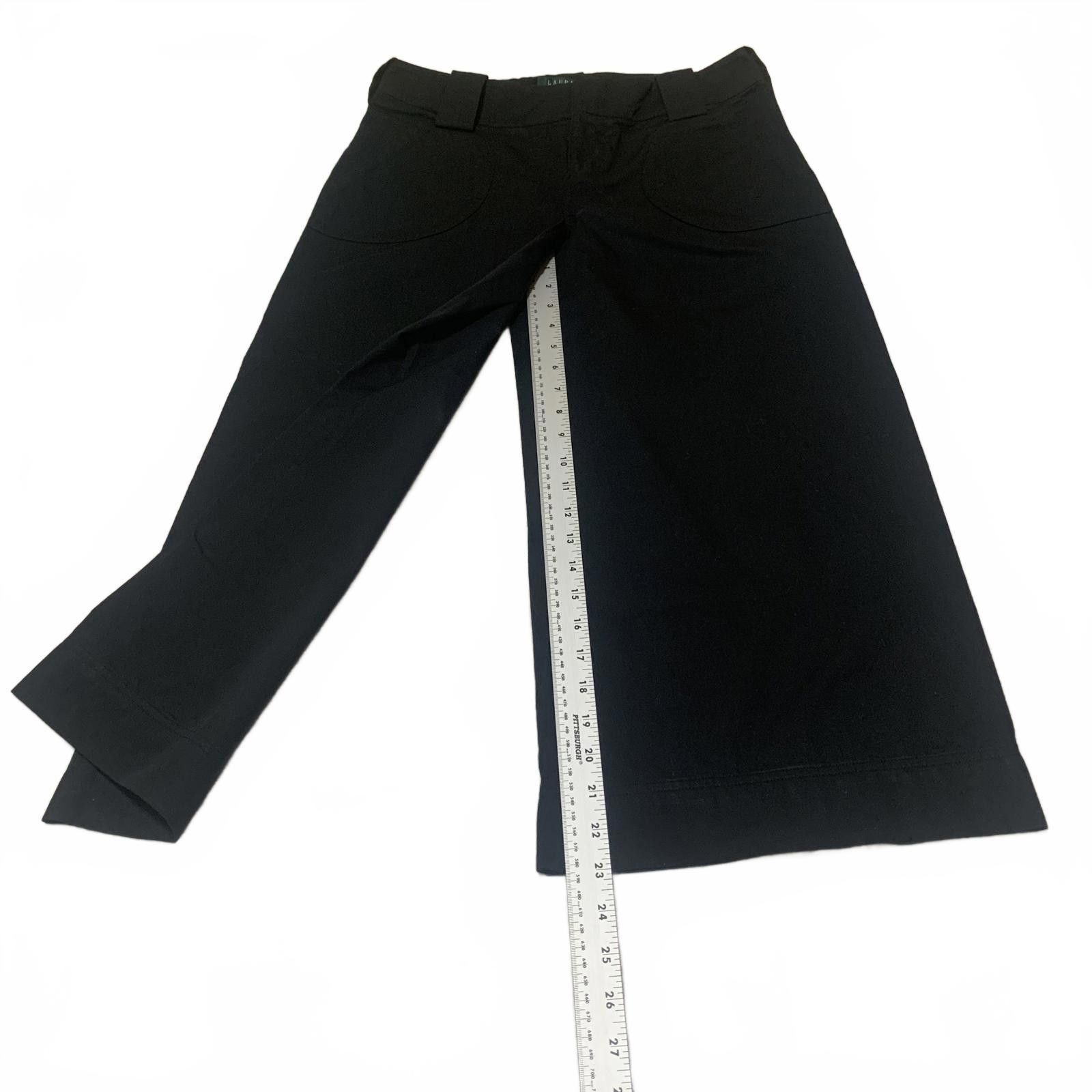 Lauren Ralph Lauren Lauren Ralph Lauren Women's 6P Black Wide Leg Gaucho Pants Size 28" / US 6 / IT 42 - 6 Thumbnail