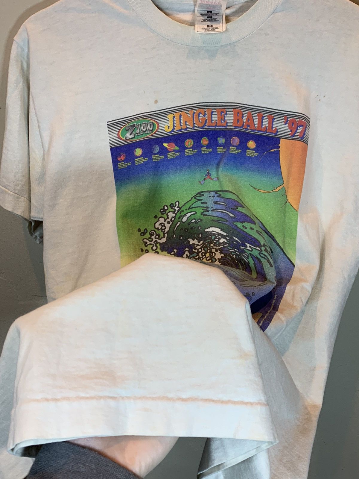 Band Tees × Vintage RARE* Vintage 1997 Jingle Ball Peter Max Concert Art T-Shirt Size US M / EU 48-50 / 2 - 5 Thumbnail