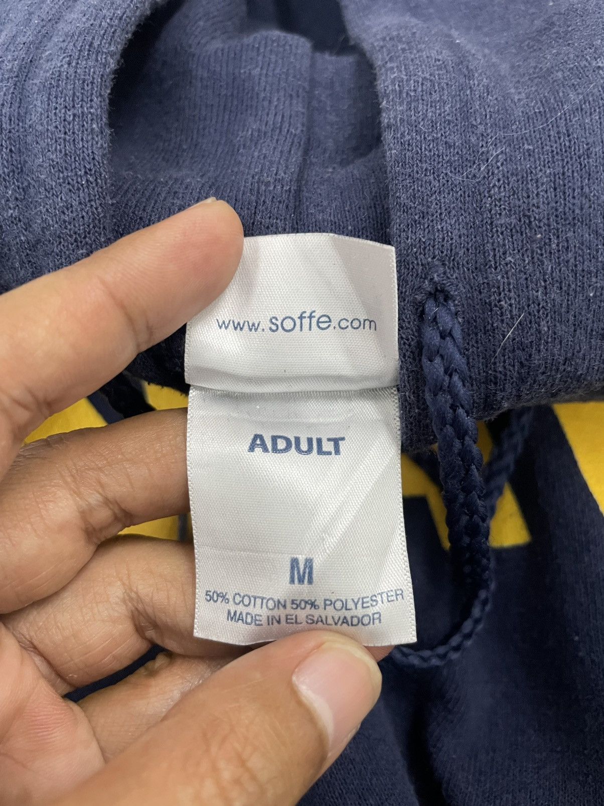 Soffe Vintage Navy Printed Hoodie By Soffe Size US M / EU 48-50 / 2 - 9 Thumbnail