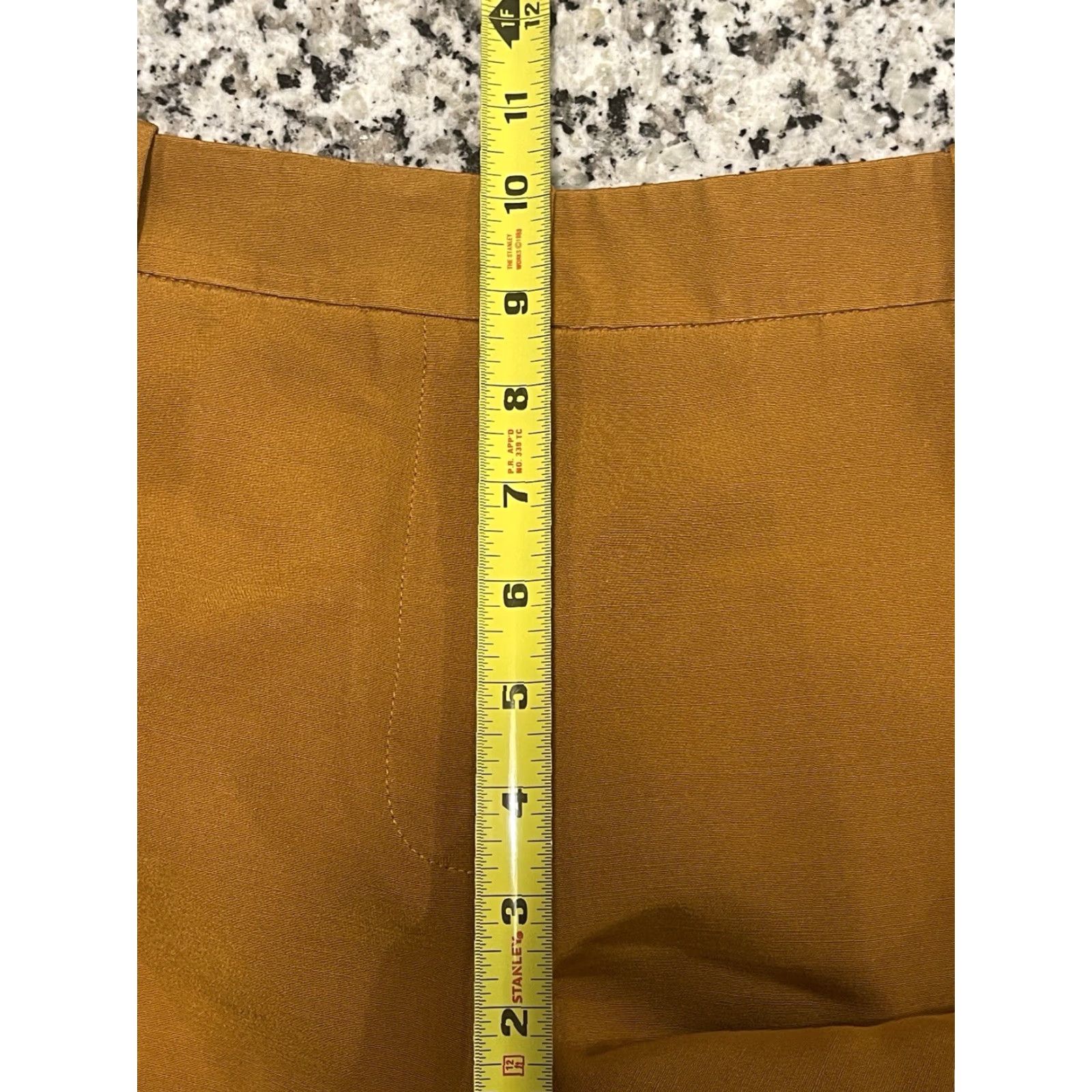 Vintage Lafayette 148 NY Wool/Silk Blend Pants Size 8 Wide Leg 28" Inseam Mustard Gold Dress Pants Women Classic Winter Glam Cocktail Size 30" / US 8 / IT 44 - 4 Thumbnail