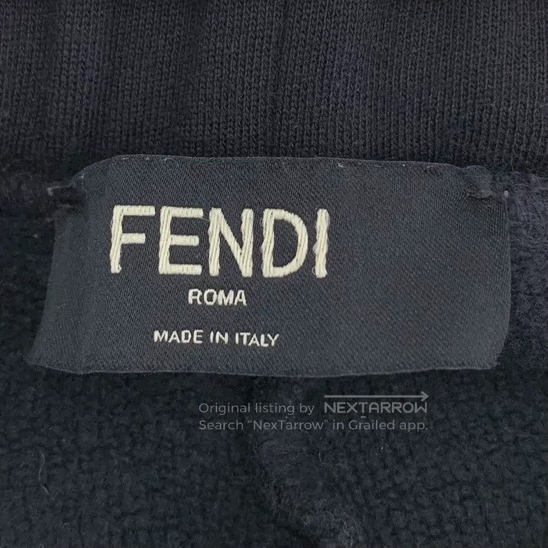 Fendi Fendi Black side logo letter cotton casual pants Size 26" / US 2 / IT 38 - 6 Thumbnail
