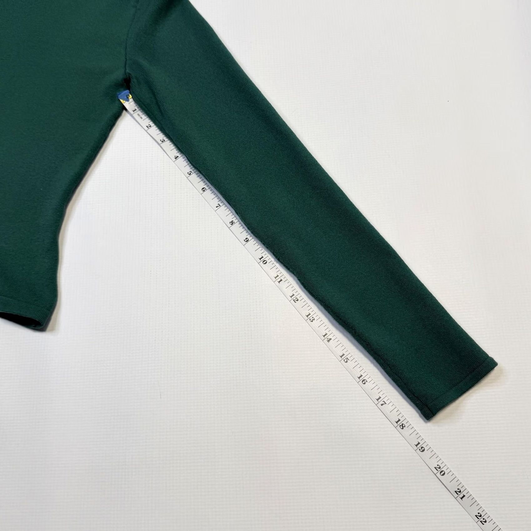 Vintage Babaton Sweater Womens Small Green Crewneck Long Sleeve Fitted Stretch Knit Top Size S / US 4 / IT 40 - 6 Thumbnail
