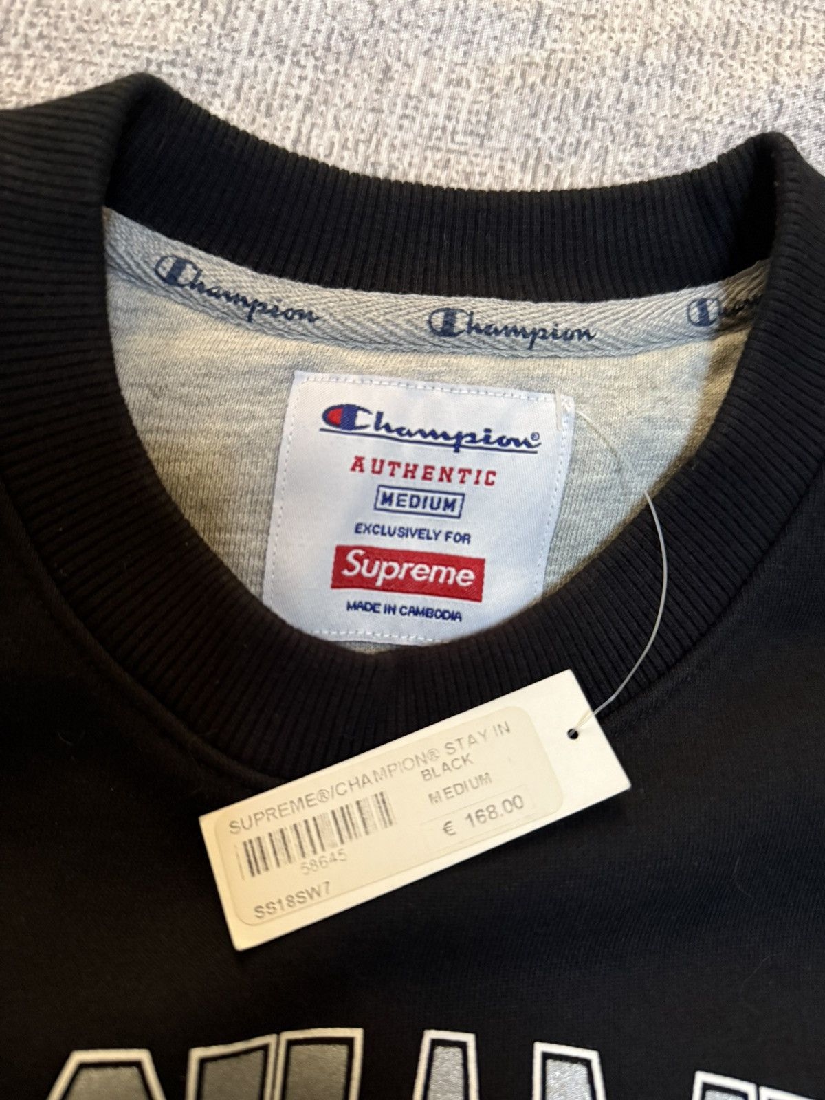Champion × Supreme Supreme champion stay in school crewneck Size US M / EU 48-50 / 2 - 3 Thumbnail