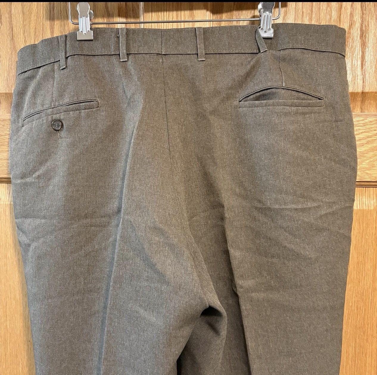 Levi's Vintage Clothing Vtg 70s Levi Action Slack Pant Men’s 41x30 Brown Polyester Size US 41 - 3 Thumbnail