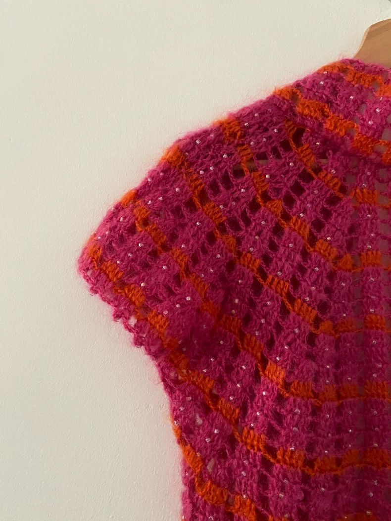 Comme des Garcons comme des garcons Pink bead knitted sweater 2503-Nextarrow Size S / US 4 / IT 40 - 3 Thumbnail