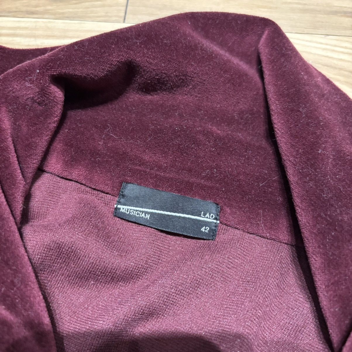 Lad Musician LAD MUSICIAN Velour Track Jacket Burgundy Panel Zip Blouson Size US S / EU 44-46 / 1 - 4 Thumbnail