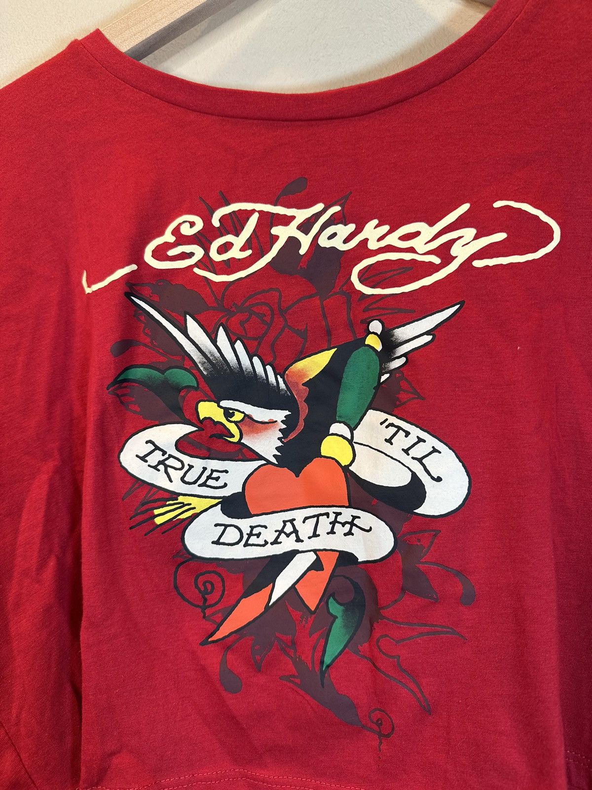 Ed Hardy RARE New Ed Hardy Layered Tattoo Sleeve True Til Death Shirt Size XL / US 12-14 / IT 48-50 - 4 Thumbnail