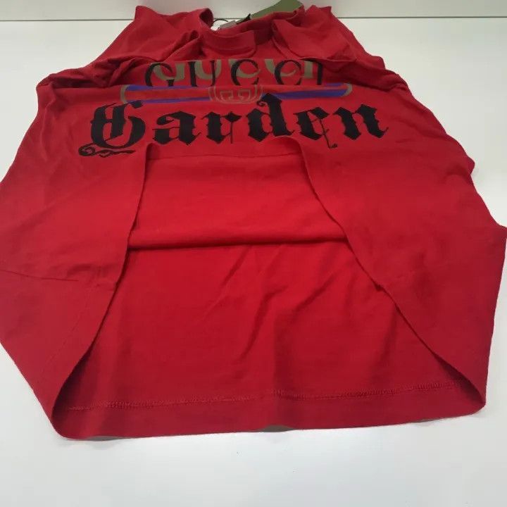 Gucci Gucci Gucci Garden Embroidered Red Short Sleeve Tee -2506 Size US XS / EU 42 / 0 - 6 Thumbnail