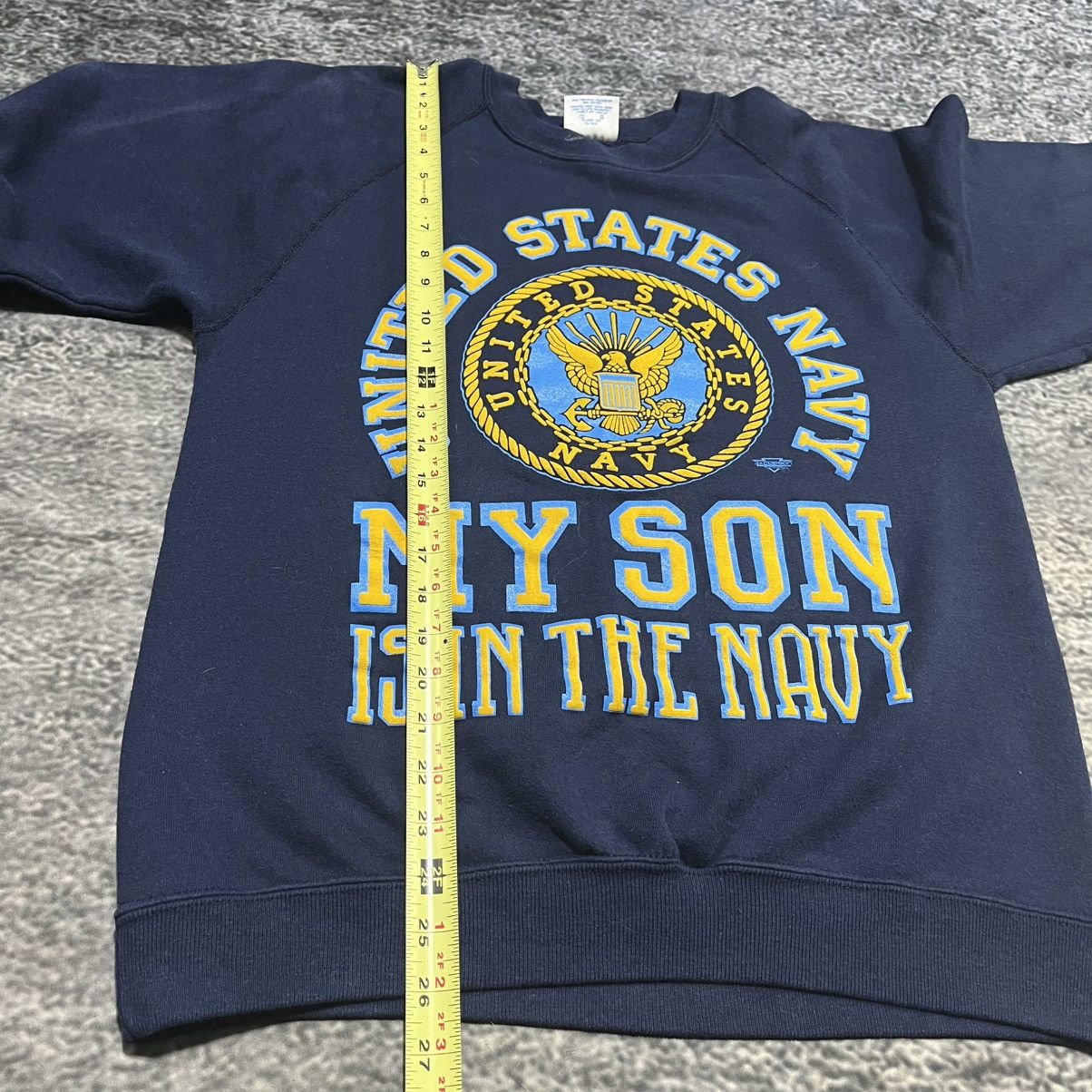 Vintage Vintage 90s My Son Is In The United States Navy Crewneck Size US L / EU 52-54 / 3 - 11 Thumbnail