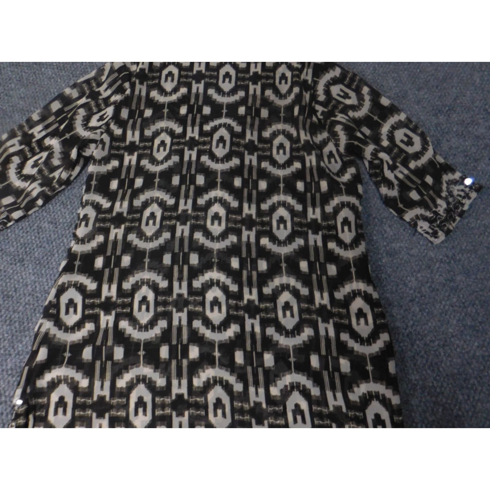 Vintage Mix Nouveau Blouse Womens M Brown Polyester Rayon Crew Neck Long Sleeve Casual Pullover Floral Butterfly Basic Stretch Casual Shirt Size M / US 6-8 / IT 42-44 - 7 Thumbnail