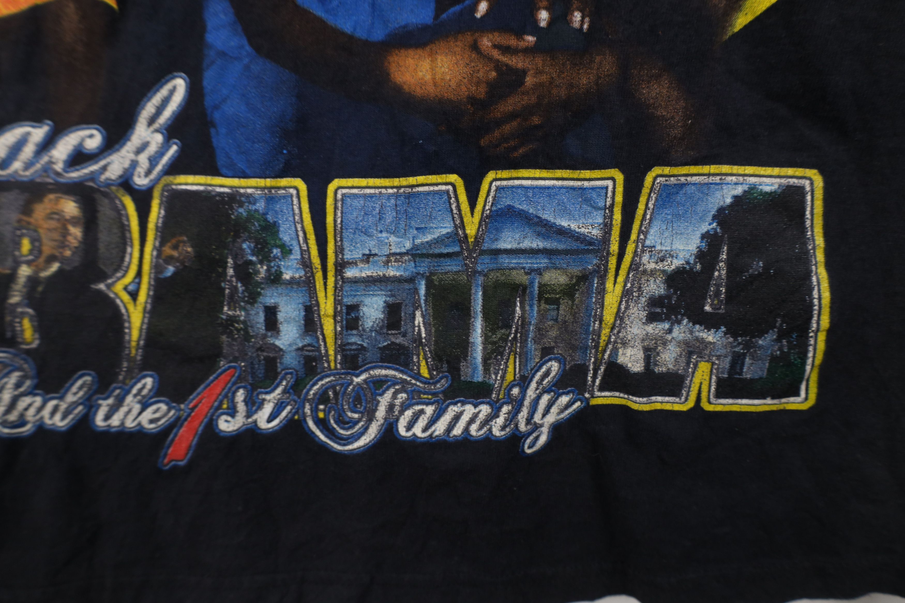 Vintage Vintage Y2K President Barack Obama Family Rap Tee T-Shirt Size US XL / EU 56 / 4 - 8 Thumbnail
